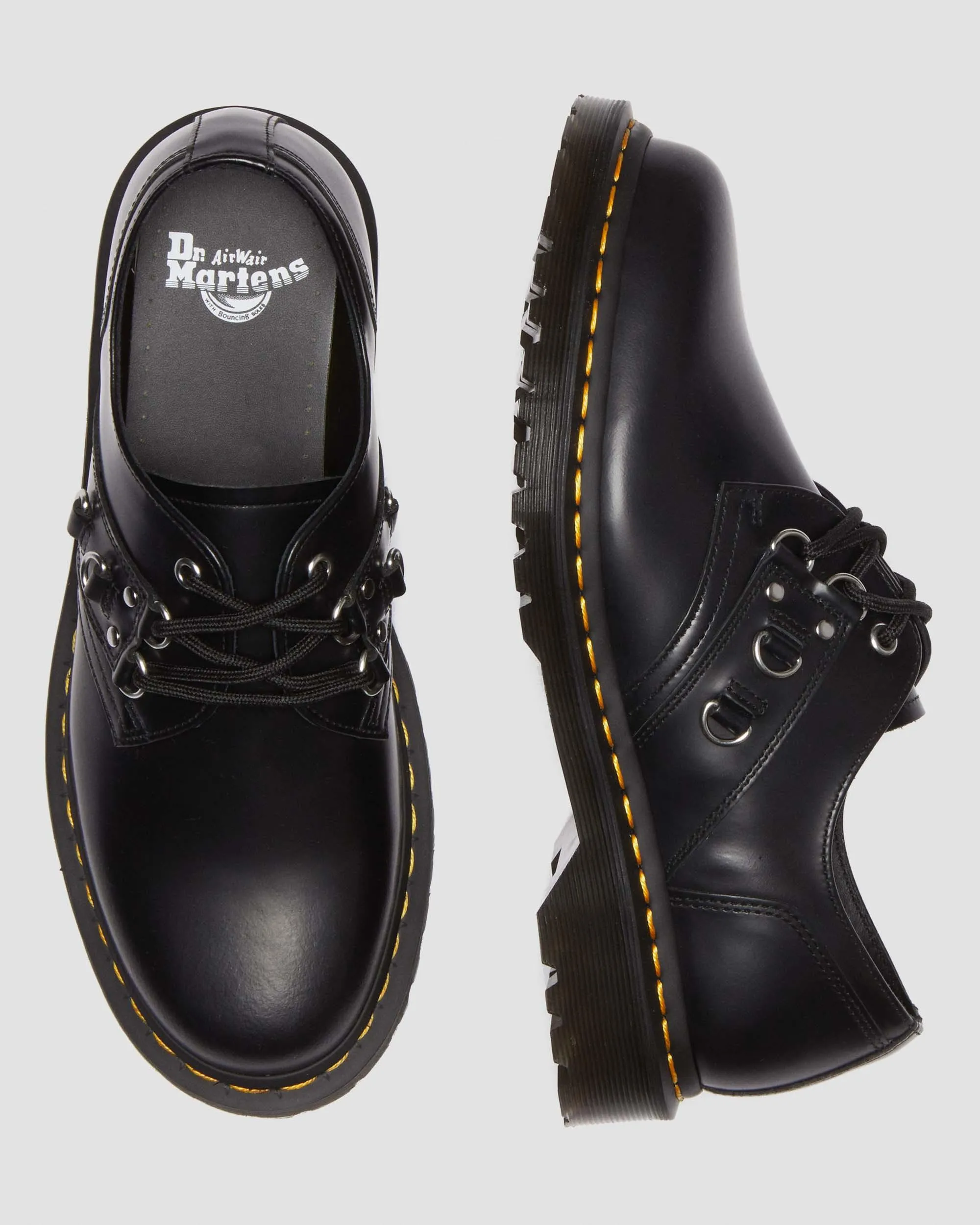 1461 HARDWARE POLISHED SMOOTH LEATHER SHOES