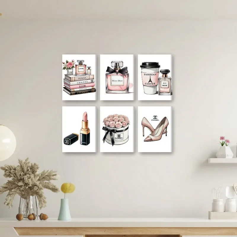 6 Mini Paintings - Luxurious Brands Set