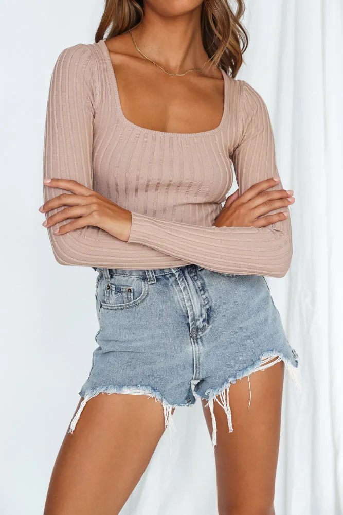 Adriana Crop Top Taupe