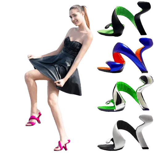 Airy S- Shaped Soleless High Heels Peep Toe Sandals