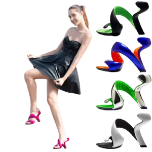Airy S- Shaped Soleless High Heels Peep Toe Sandals