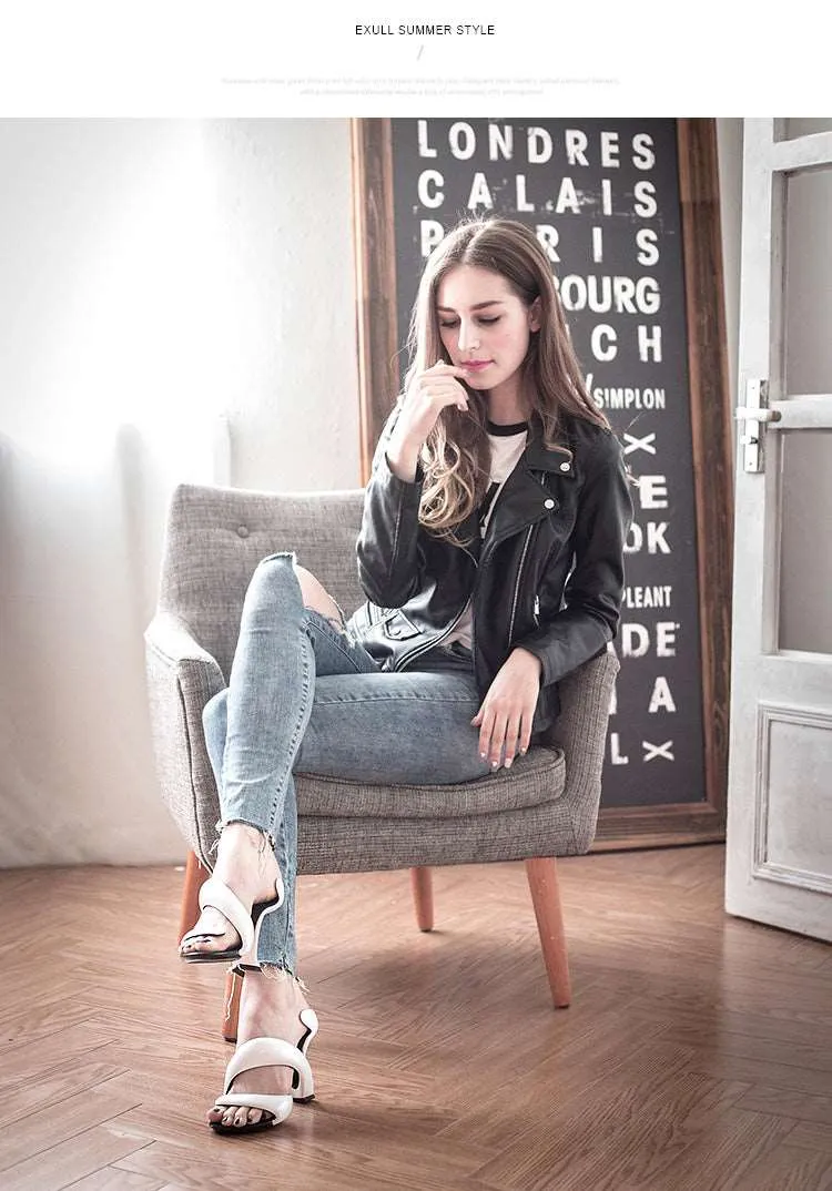 Airy S- Shaped Soleless High Heels Peep Toe Sandals