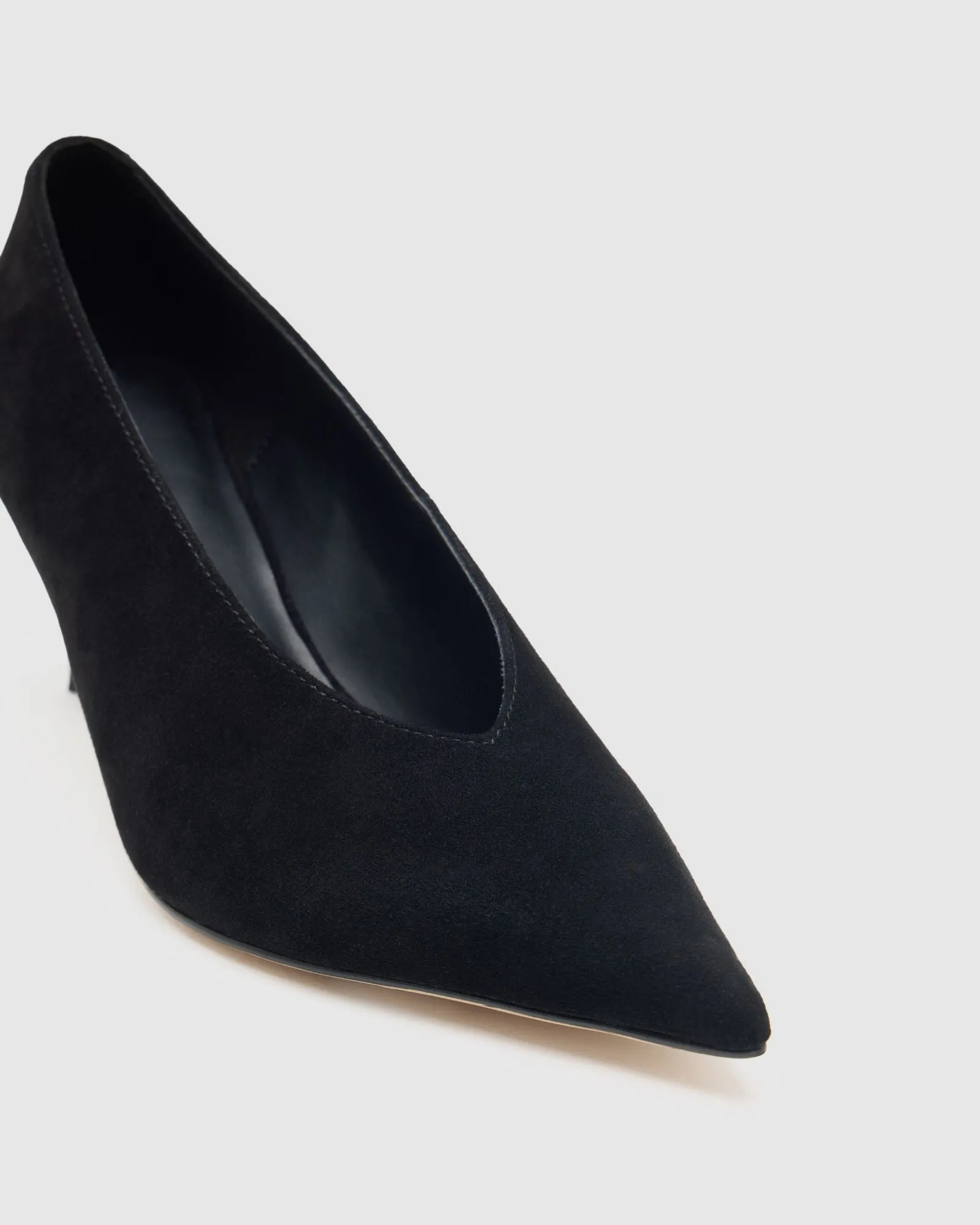 Aria Suede Point Toe Heel