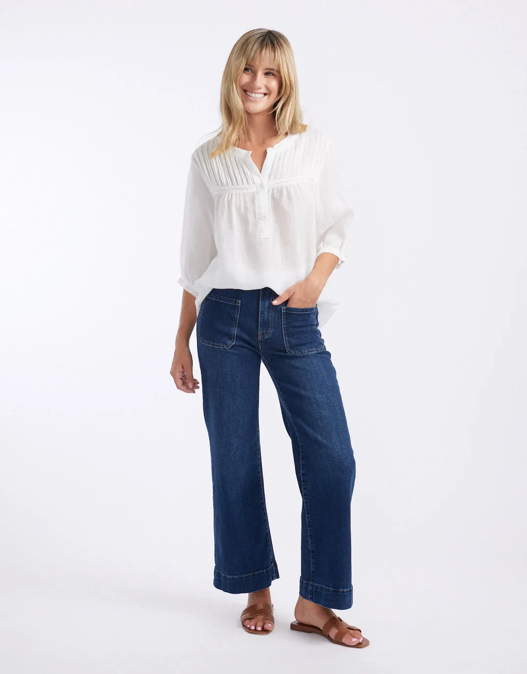 Arris Linen Blouse - White