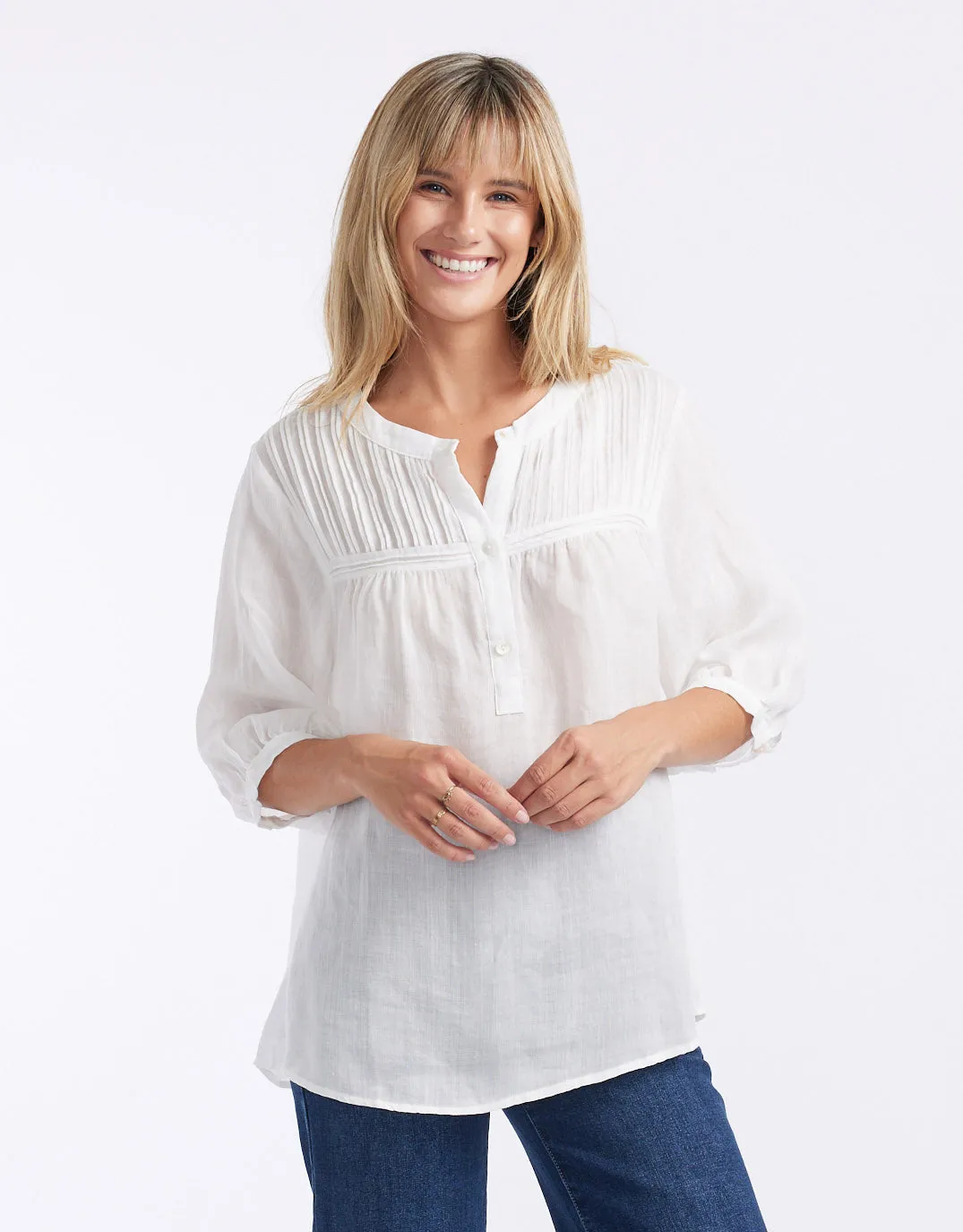 Arris Linen Blouse - White