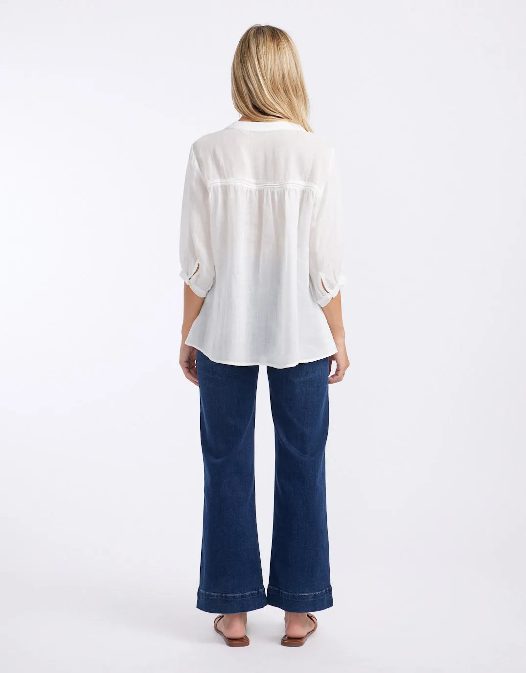 Arris Linen Blouse - White