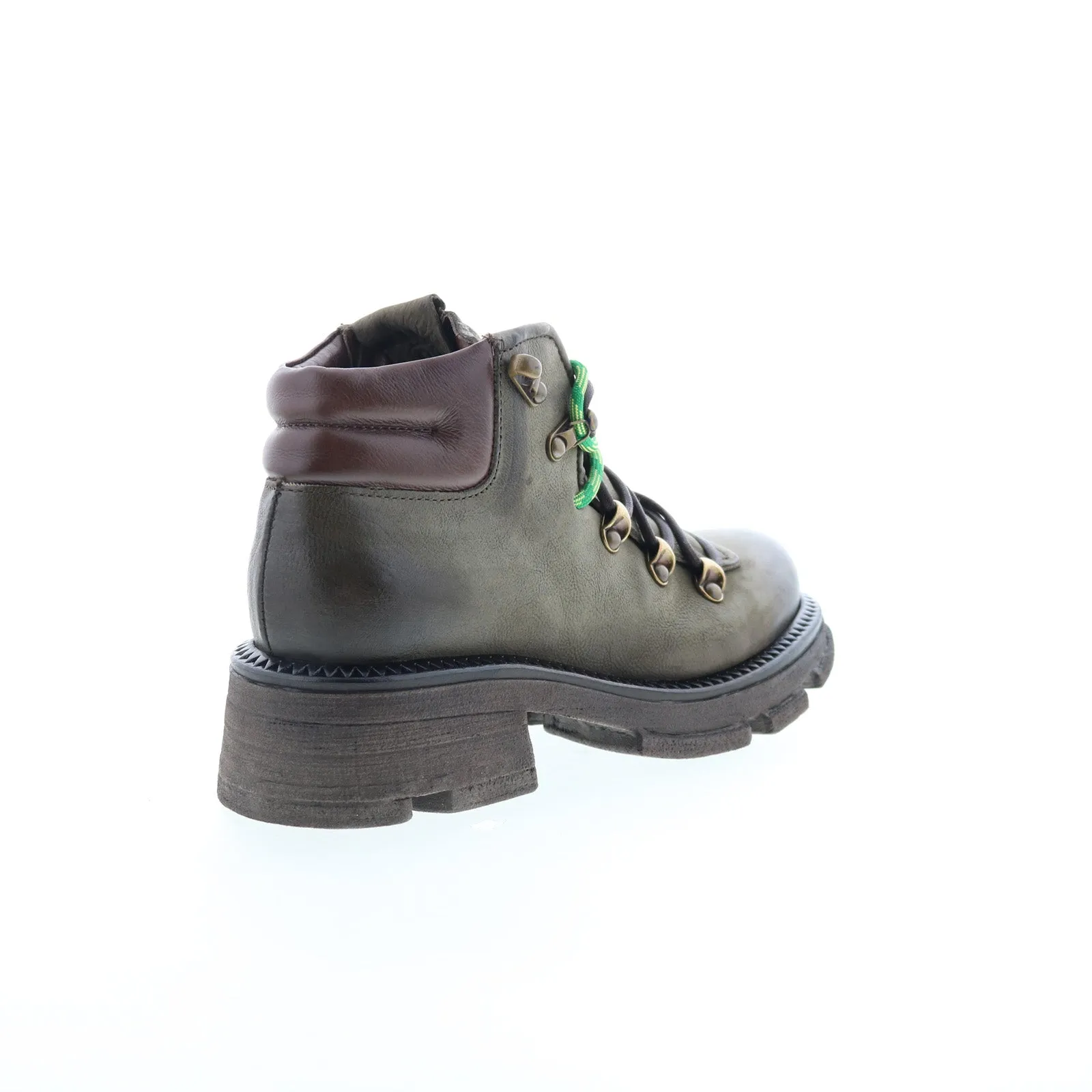 A.S. 98 Langan Womens Green Leather Lace Up Lifestyle Boots