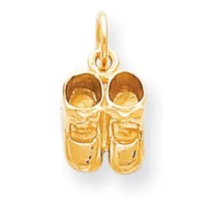 BABY SHOES Charm in 10k Yellow Gold