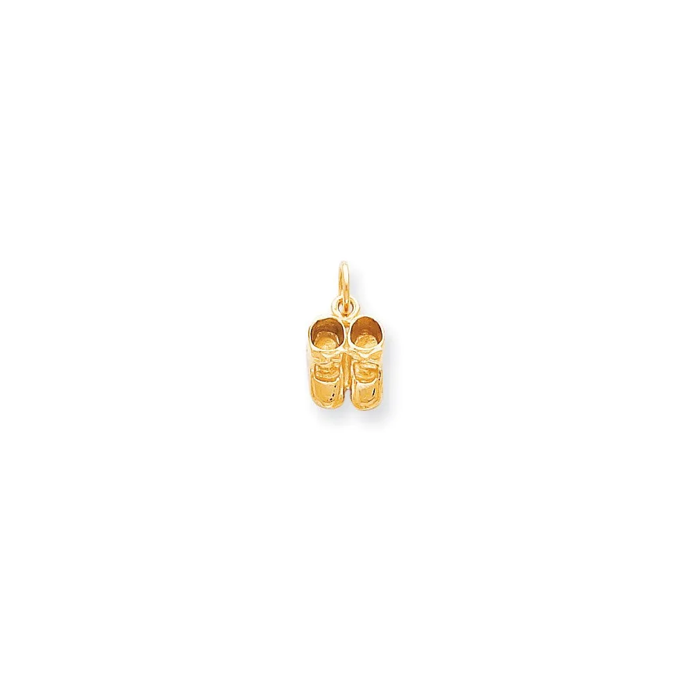 BABY SHOES Charm in 10k Yellow Gold