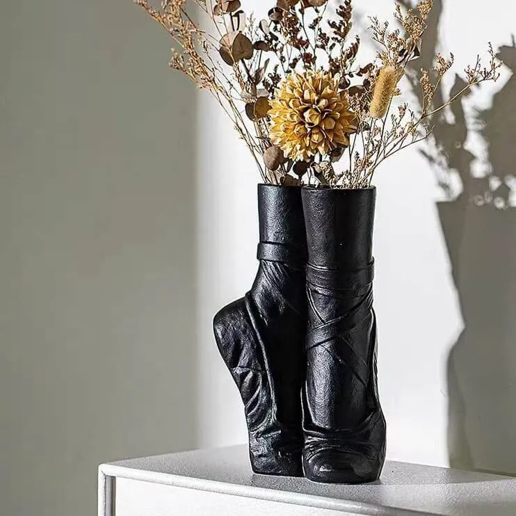 Ceramic Pointe Shoes Vase