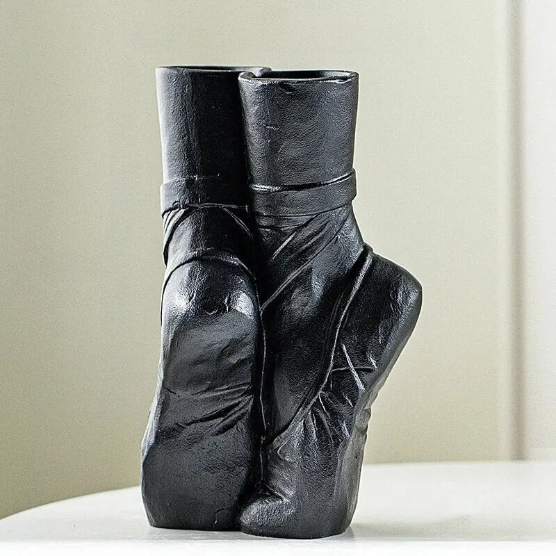 Ceramic Pointe Shoes Vase