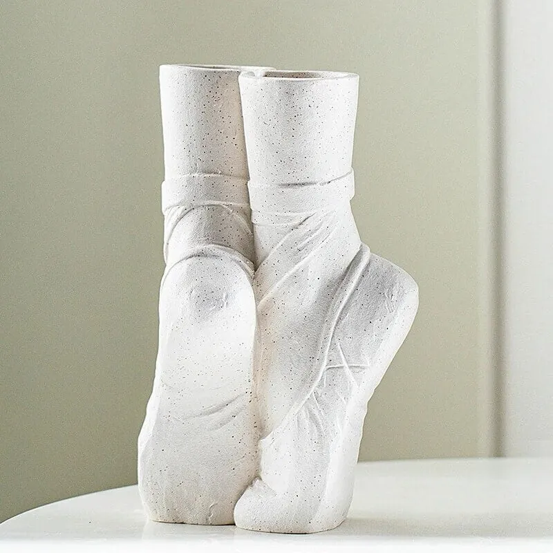Ceramic Pointe Shoes Vase