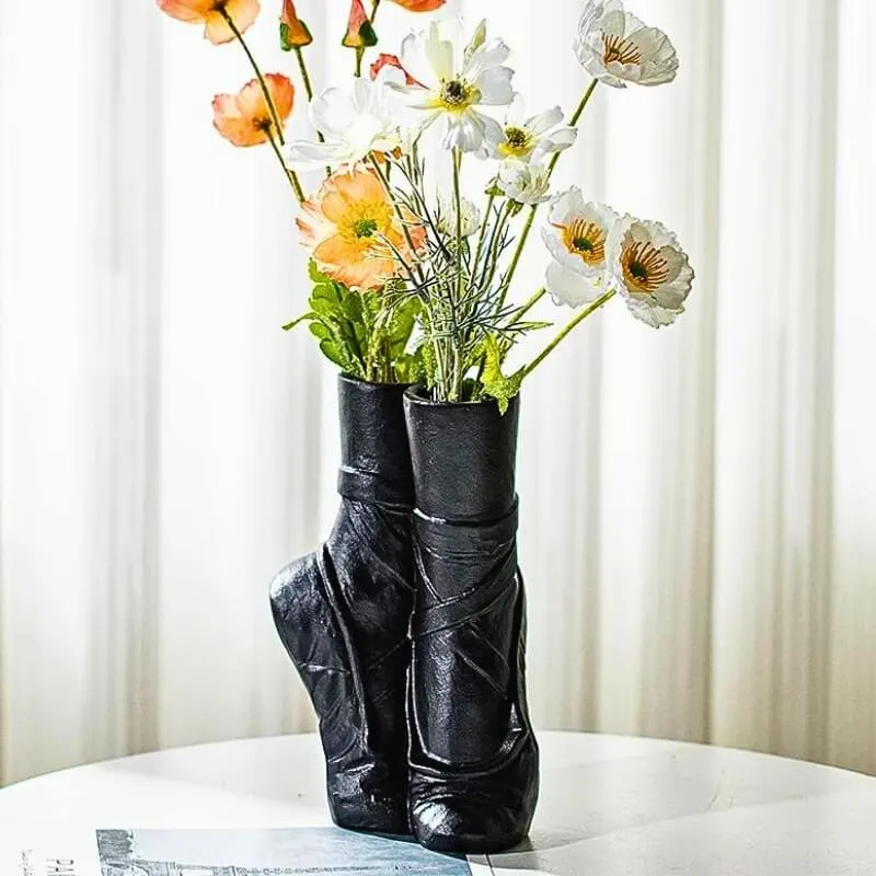 Ceramic Pointe Shoes Vase