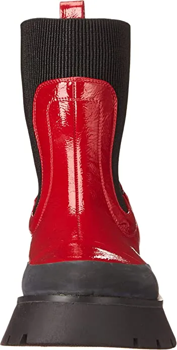 Circus by Sam Edelman Larissa Plum Rounded Toe Pull On Chunky Heel Ankle Boots