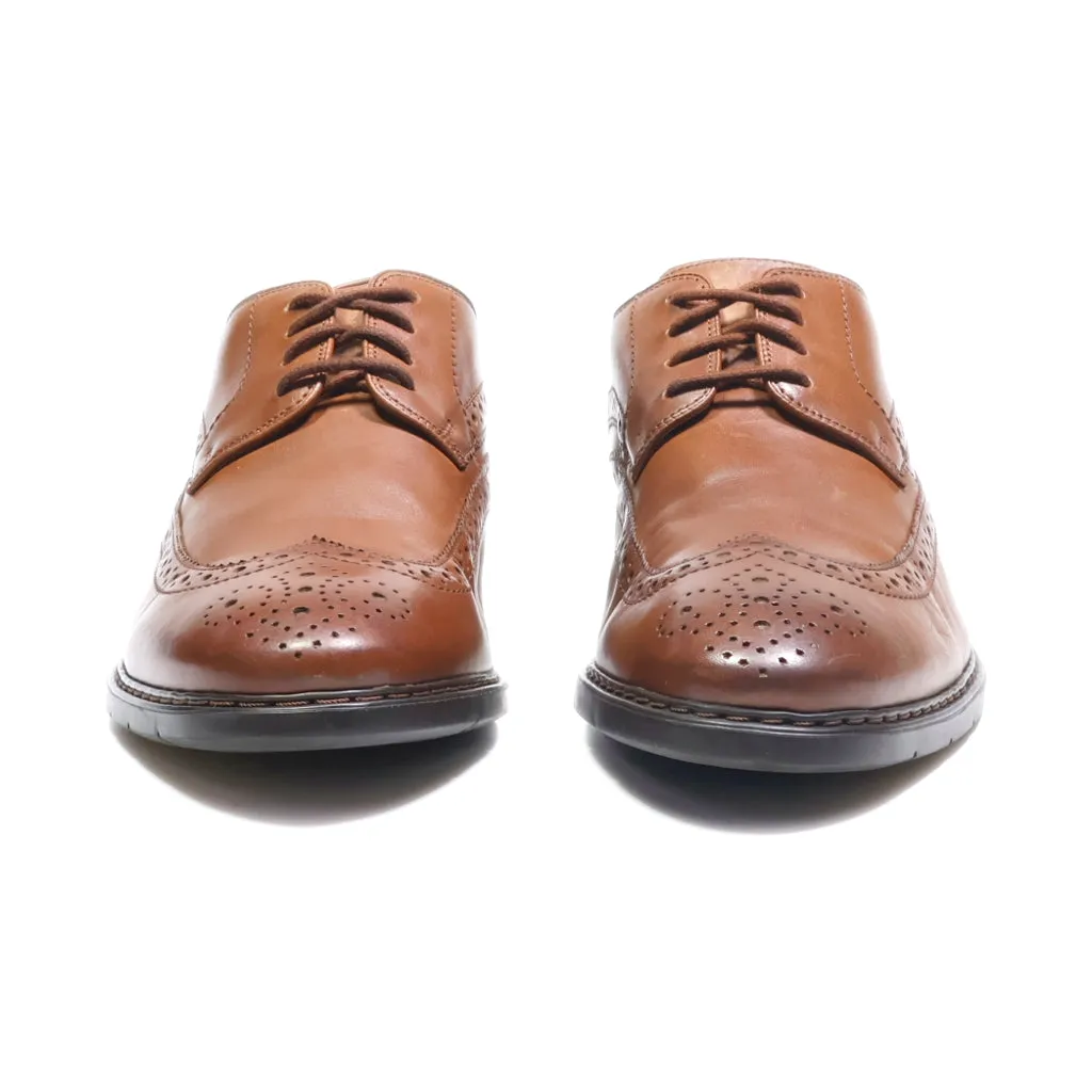 Clarks Nelson W Formal Lace Ups Leather Brown Colour For Men