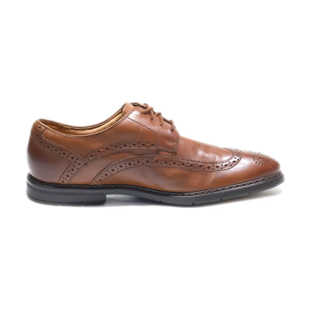 Clarks Nelson W Formal Lace Ups Leather Brown Colour For Men