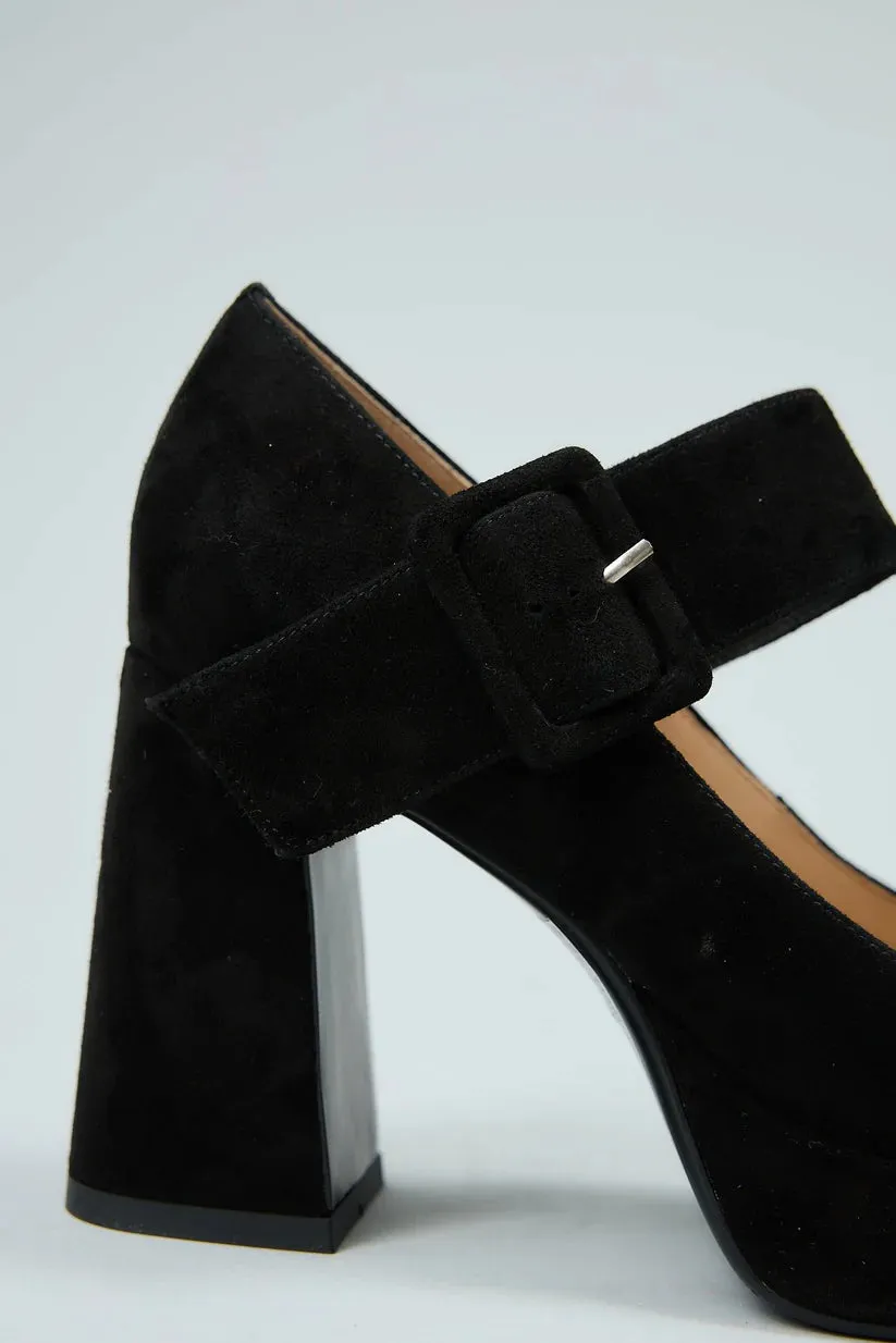 Claudia Black Suede   Stevenson White
