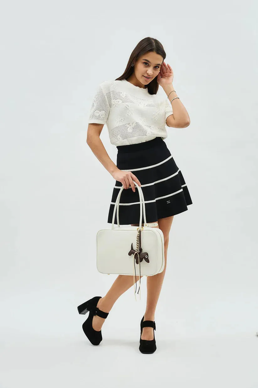 Claudia Black Suede   Stevenson White