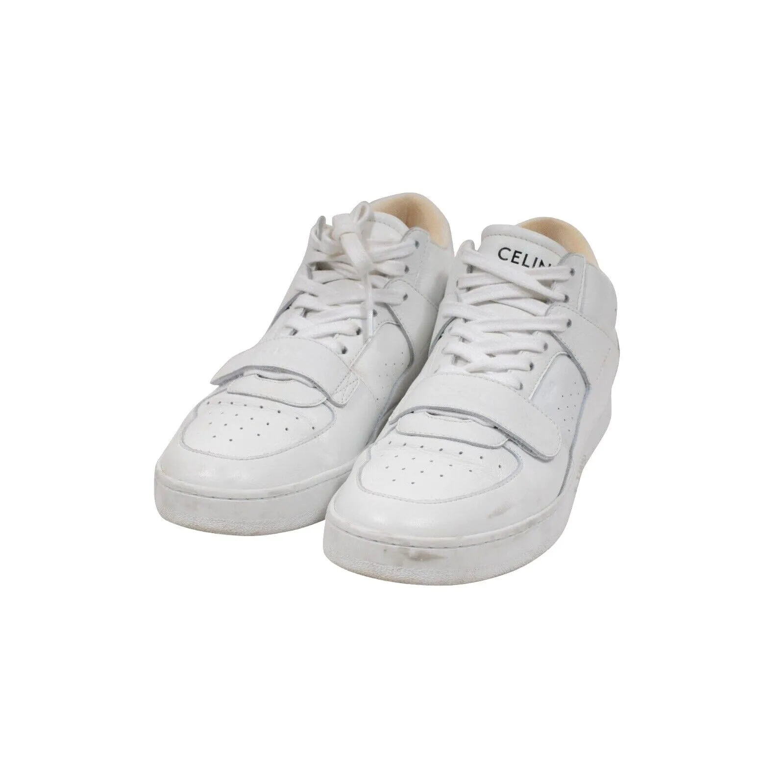 CT 02 High Top Sneakers Size US 9 39 White Leather Lace Up Trainers