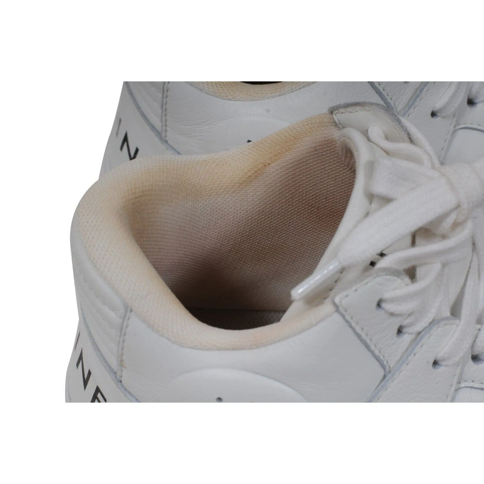 CT 02 High Top Sneakers Size US 9 39 White Leather Lace Up Trainers