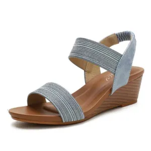 Cuzcare Casual Summer Sandals Women Sweat-absorbent Open Back High Heel Fashionable For Ladies