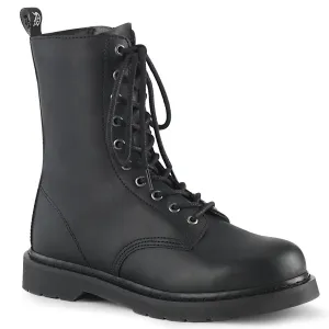 DemoniaCult Bolt 200 Unisex/Mens 1 1/4 Inch Heel, Front Lace, Combat Ankle Length Boots