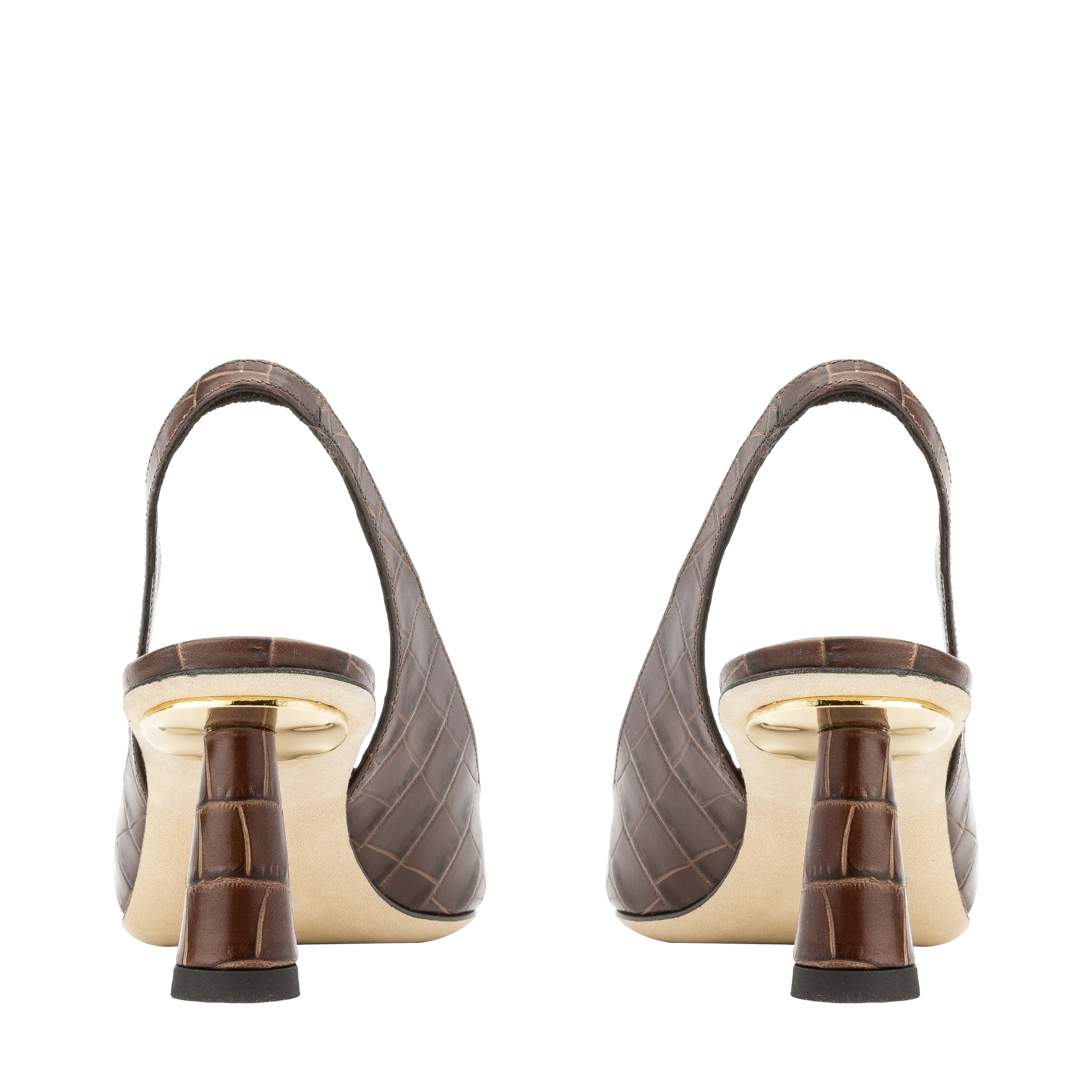 Diana Nutella Croco Embossed Leather
