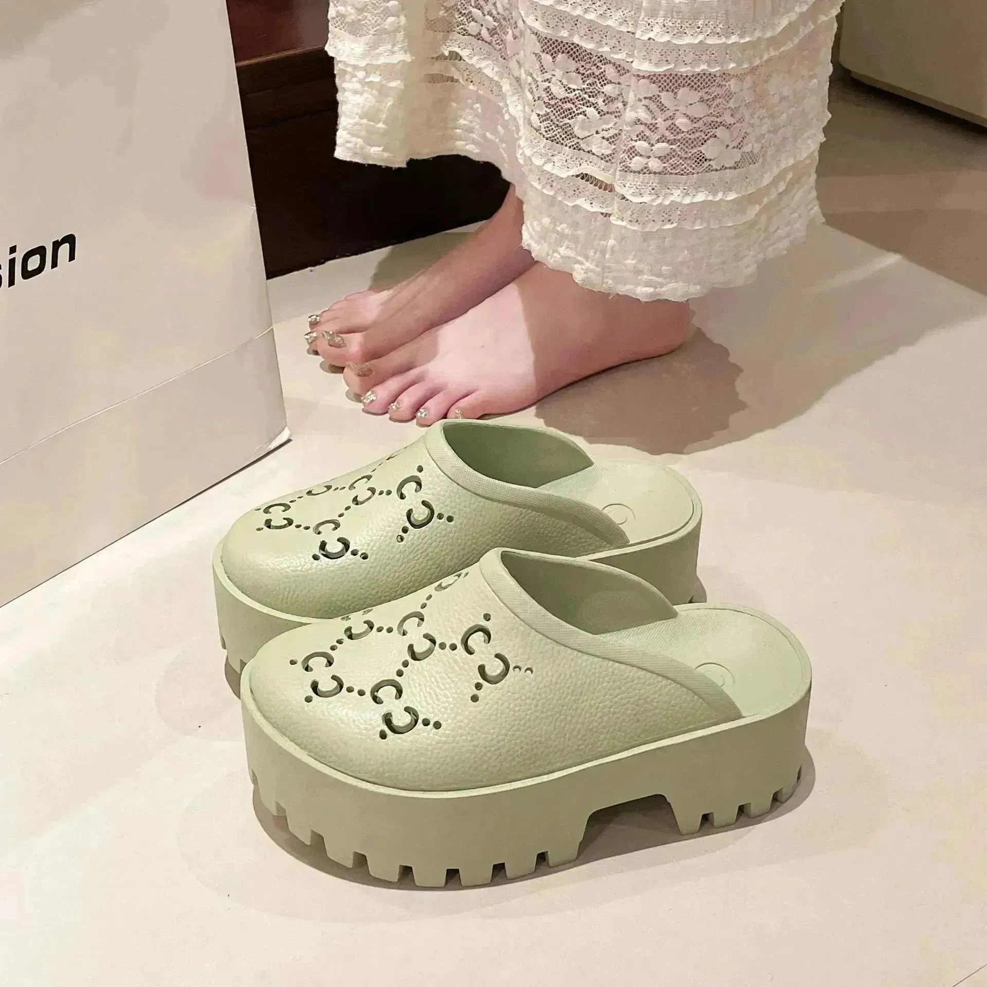 Double G Cross EVA Hole Sandals