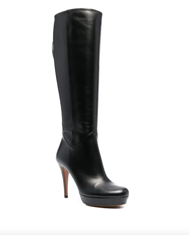 Gucci polished-finish high-heel boots