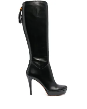Gucci polished-finish high-heel boots