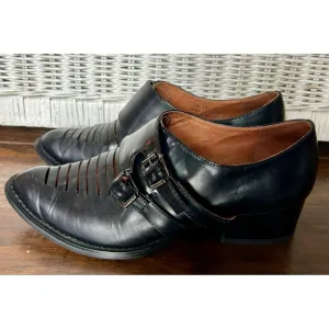 Jeffrey Campbell Dulles Monk Strap Leather Penny Loafer - Size 7.5