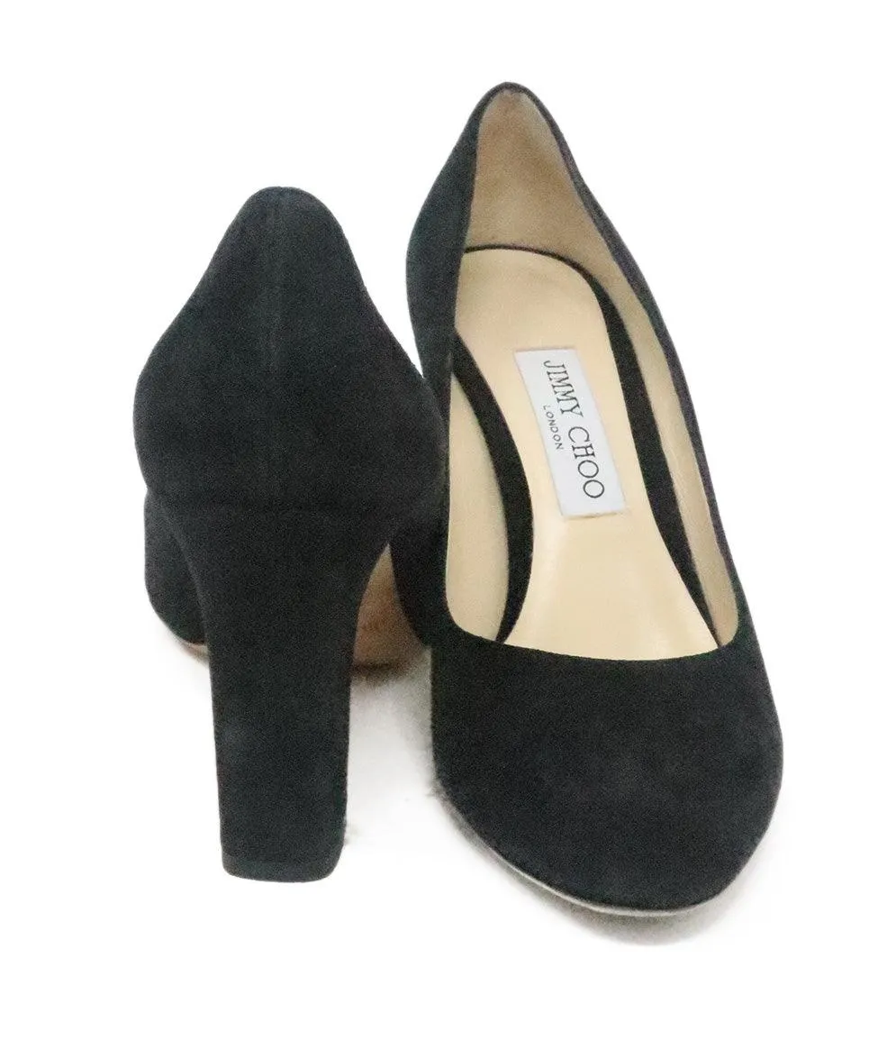 Jimmy Choo Black Suede Heels sz 8