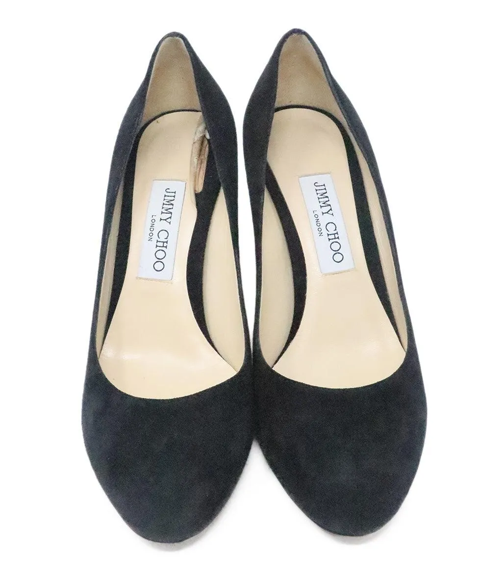 Jimmy Choo Black Suede Heels sz 8
