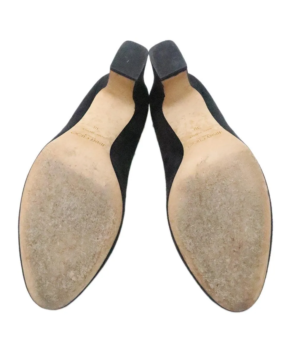 Jimmy Choo Black Suede Heels sz 8