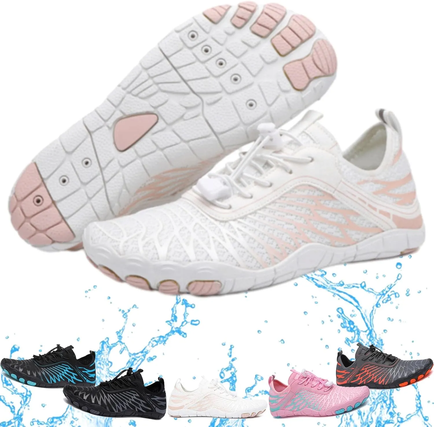 Kizu Footwear Barefoot Shoes, Grounded Hike Barefoot Footwear Women Men, Waterproof Wide Toe Box Slip On Water Shoes