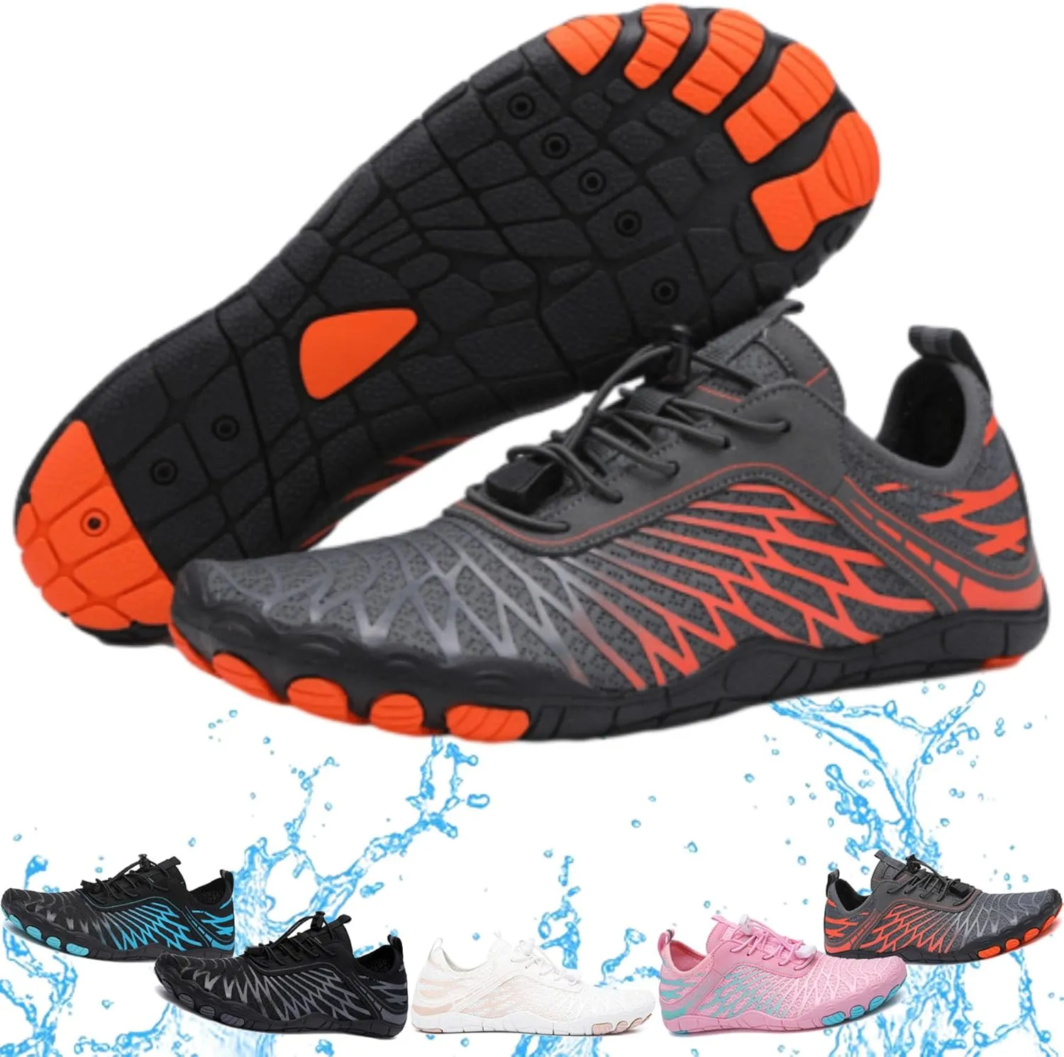 Kizu Footwear Barefoot Shoes, Grounded Hike Barefoot Footwear Women Men, Waterproof Wide Toe Box Slip On Water Shoes