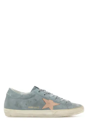 Light blue suede Super star sneakers