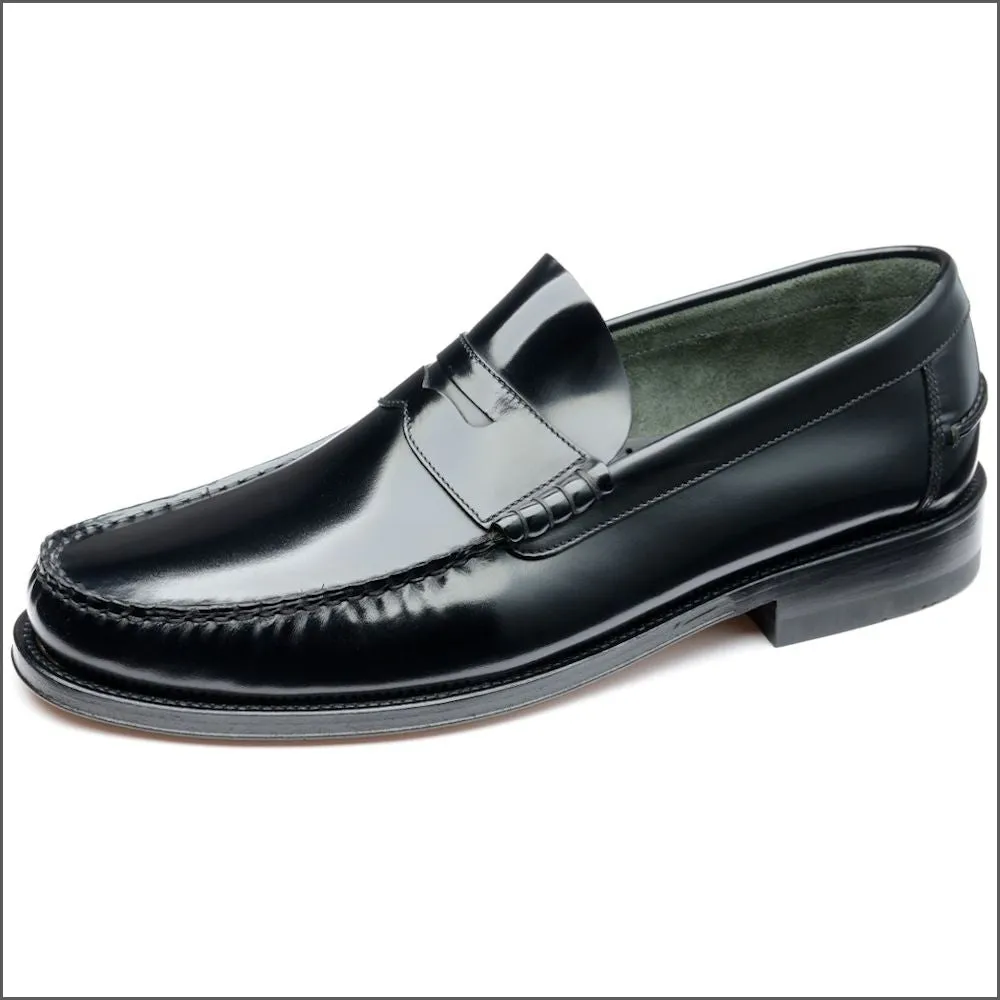 Loake Princeton Black Polished Leather Shoe@