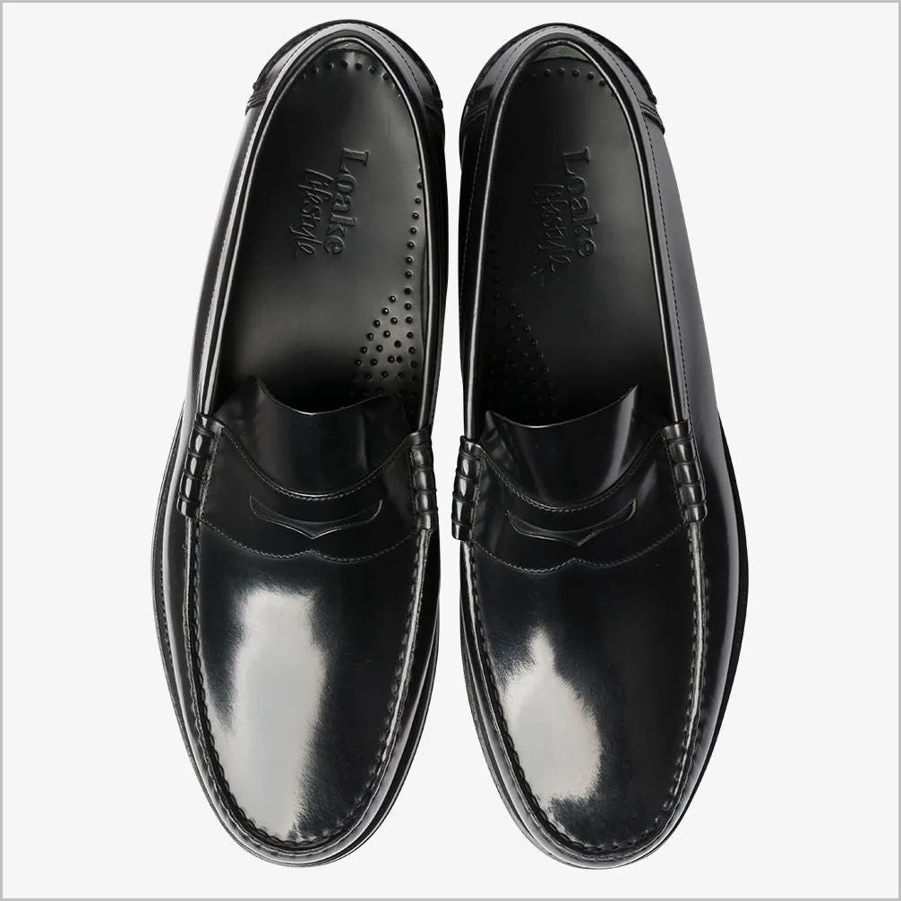Loake Princeton Black Polished Leather Shoe@