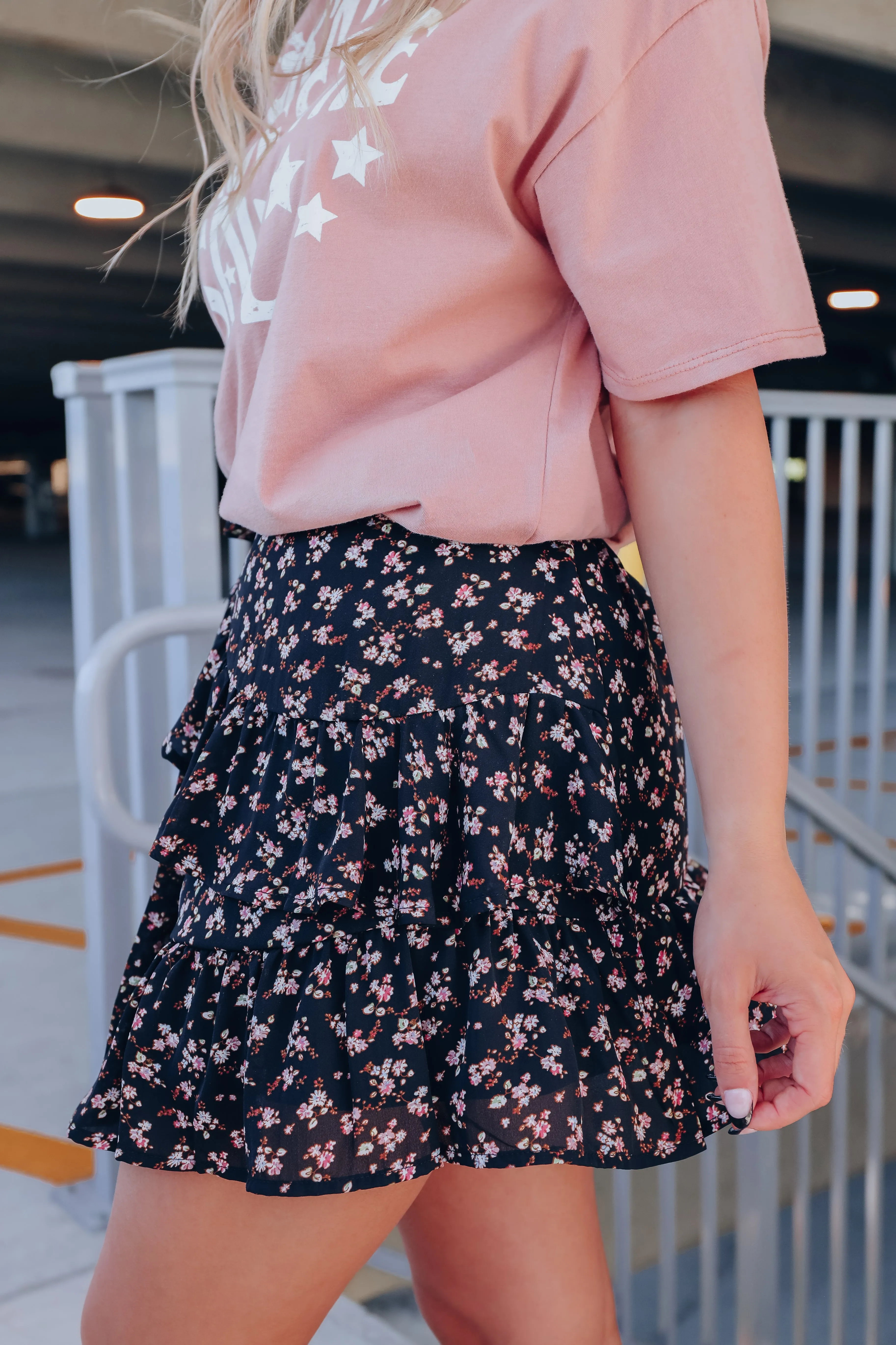 Lorenzo Side Tie Mini Skirt