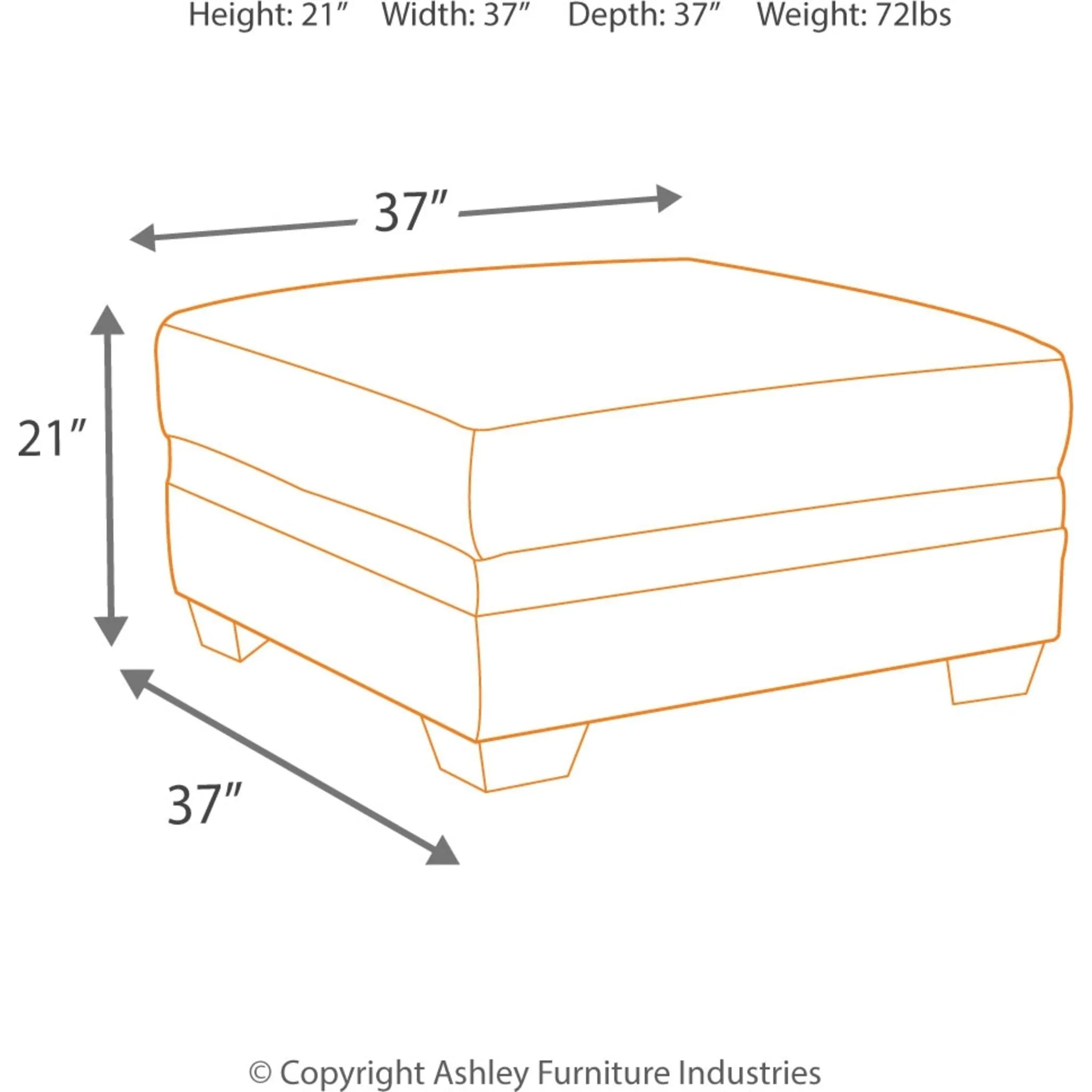 Luxora Storage Ottoman - Bisque