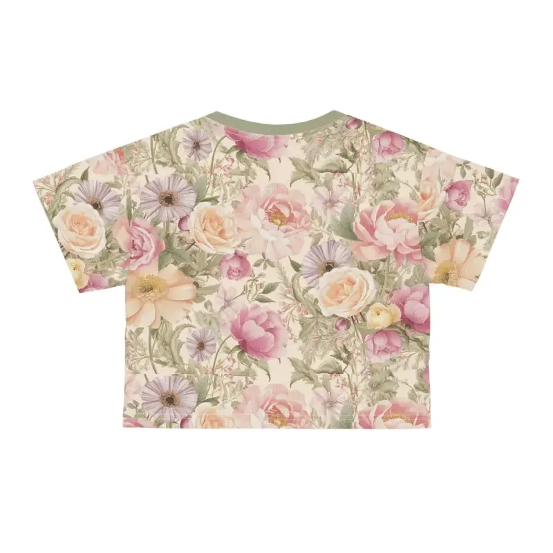 Luxurious Silky Floral Crop Tee Ultimate Comfort