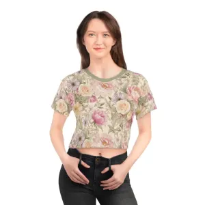 Luxurious Silky Floral Crop Tee Ultimate Comfort