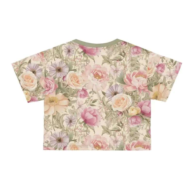 Luxurious Silky Floral Crop Tee Ultimate Comfort