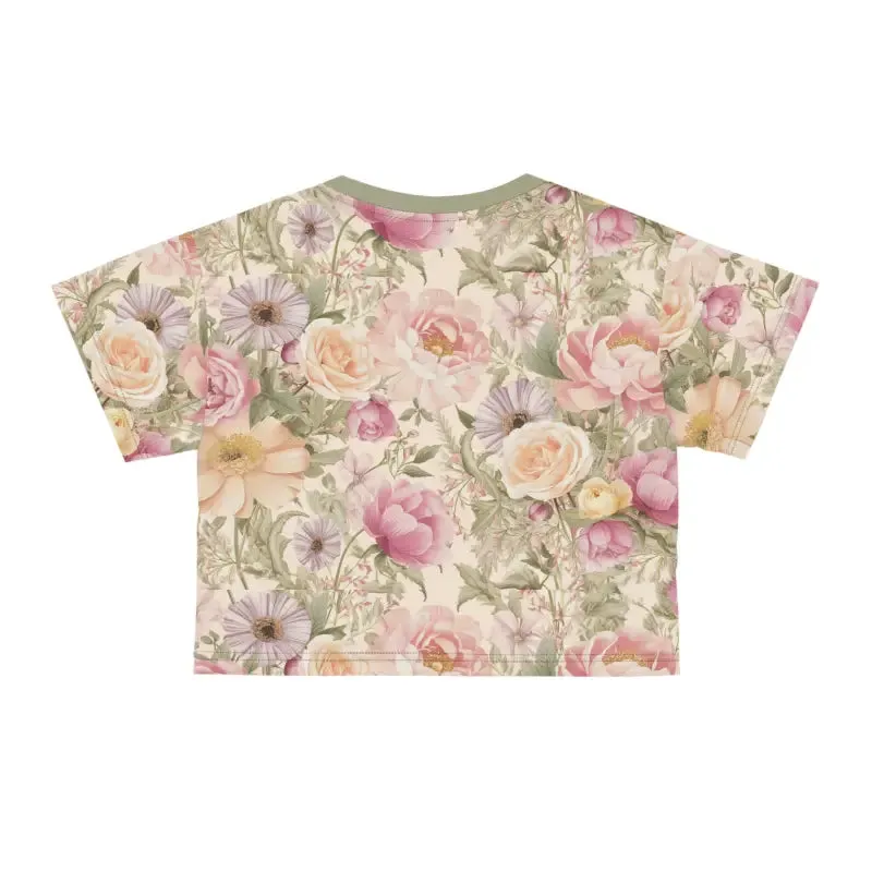 Luxurious Silky Floral Crop Tee Ultimate Comfort