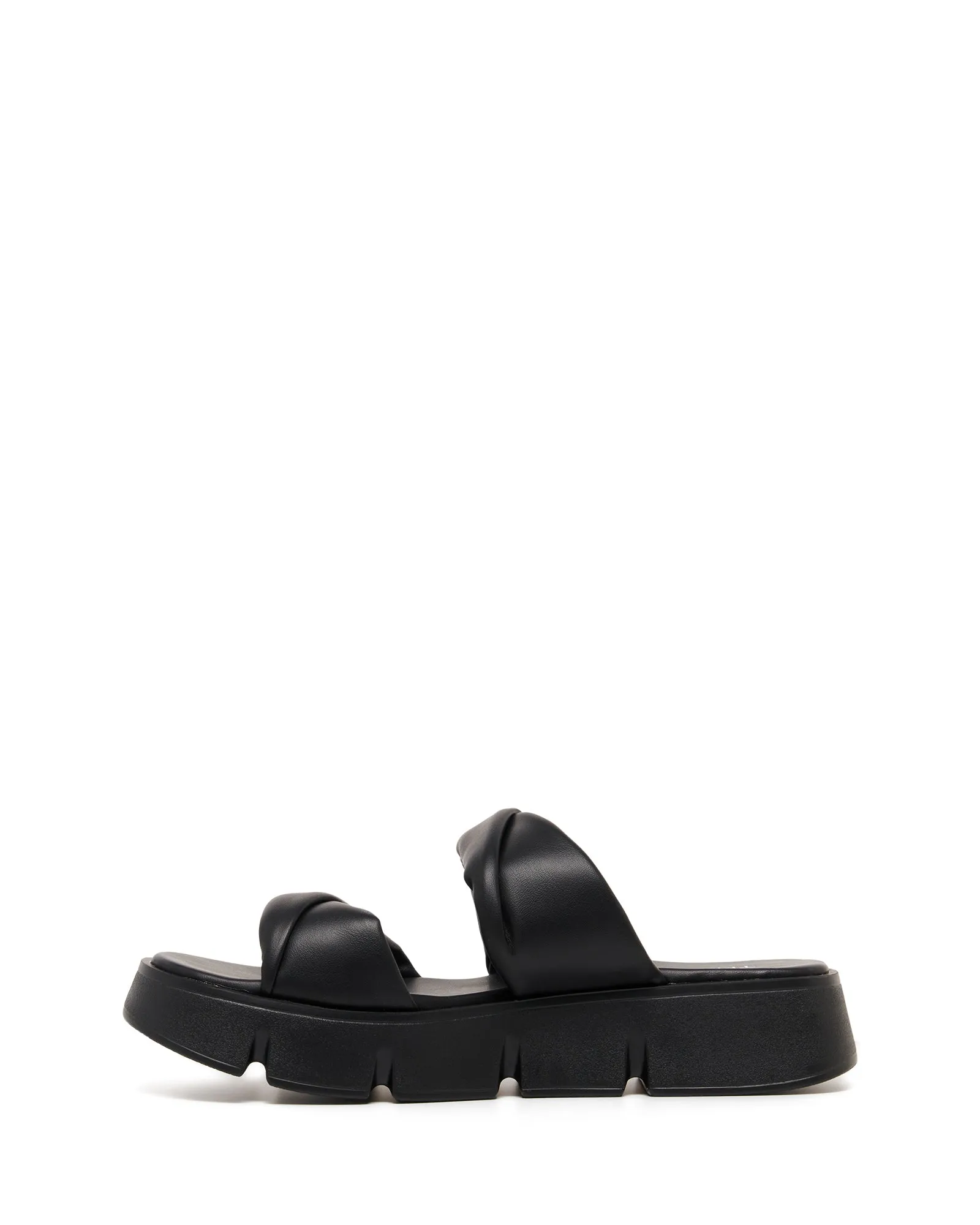 Maxie Flatform Sandal Black Smooth