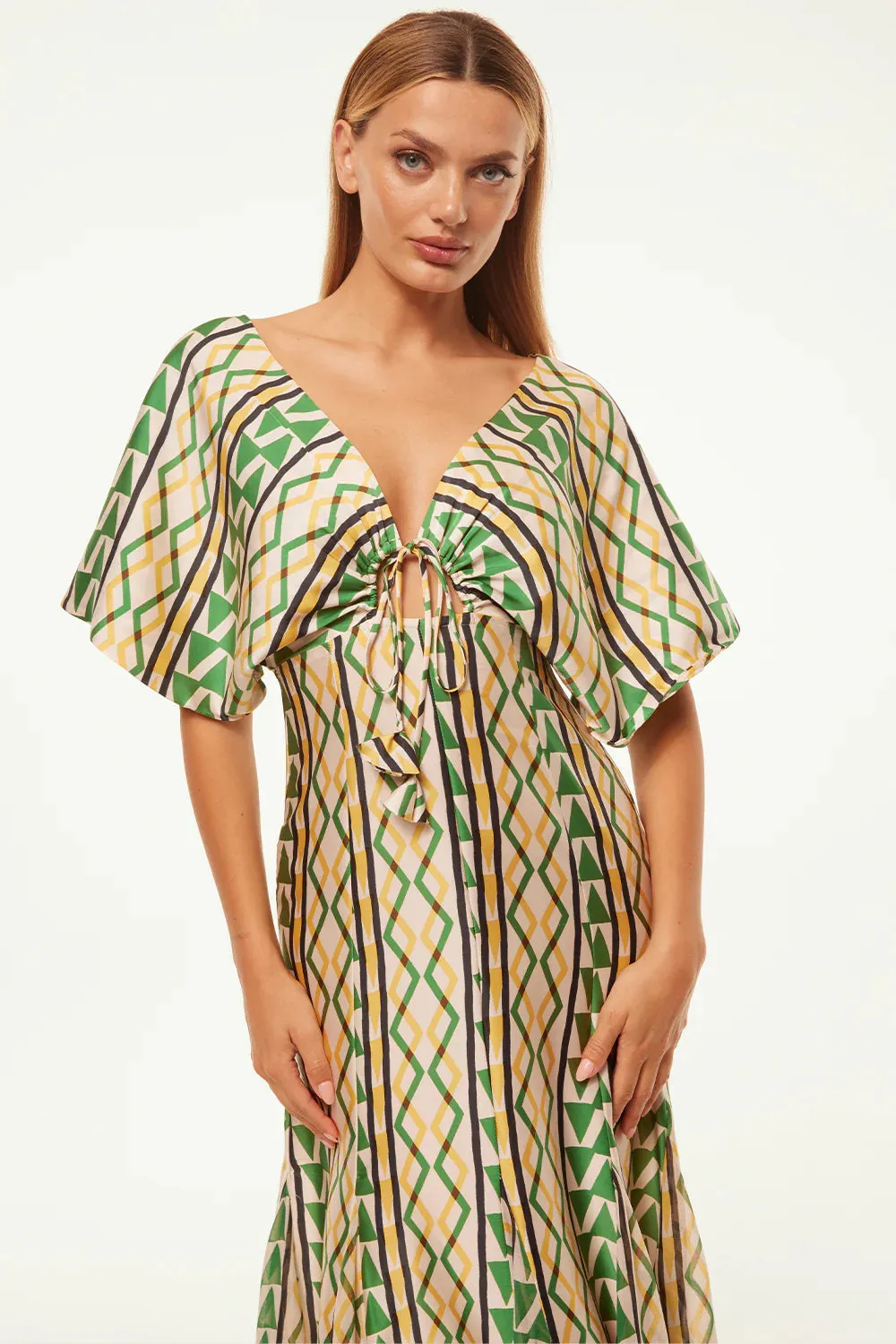 MISA - Irena Dress - Limoncello Geo Mix