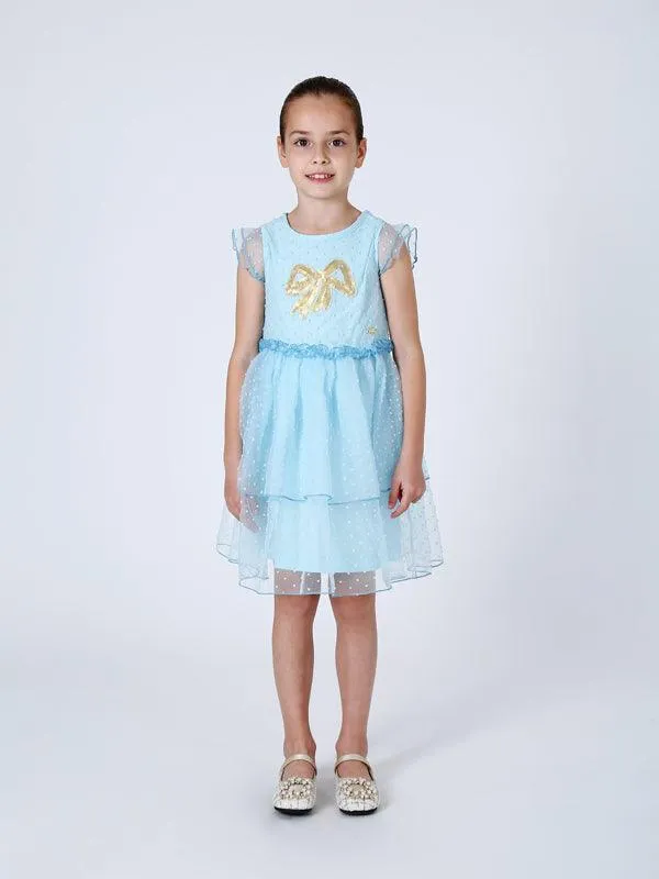 One Friday Aqua Dobby Dress