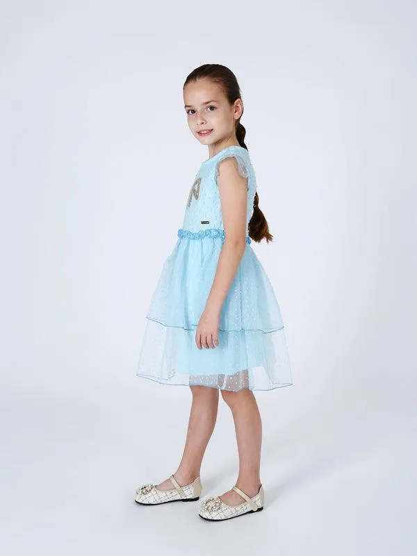 One Friday Aqua Dobby Dress