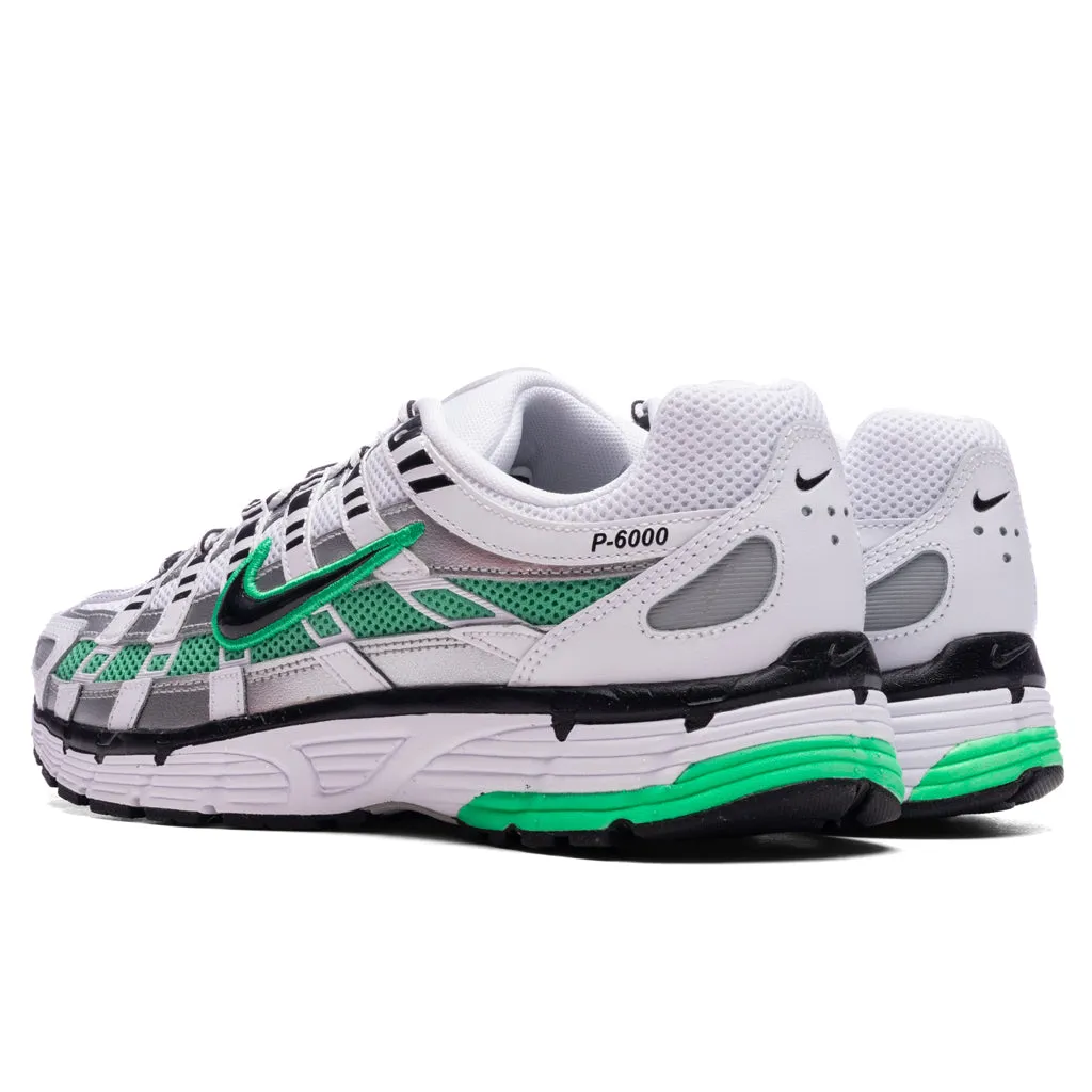 P-6000 - White/Black/Metallic Silver/Spring Green